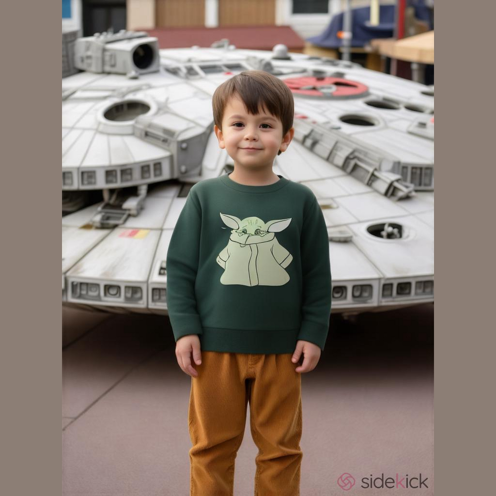 NWT Toddler Boys' Star Wars Baby Yoda Fleece Pullover - Olive Green